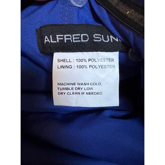 Alfred Sung Cobalt Blue Strapless Satin Gown - Size 2 - Picture 6 of 7